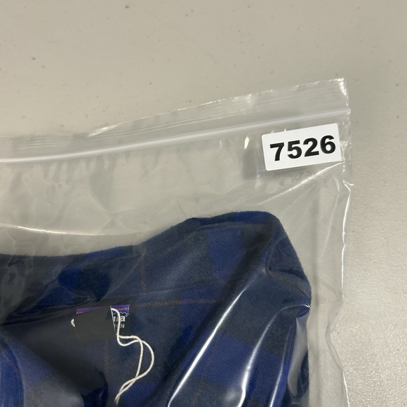 Patagonia Fjord Flannel Shirt Women Size Small Blue Plaid Long Sleeve NEW - Picture 10 of 10